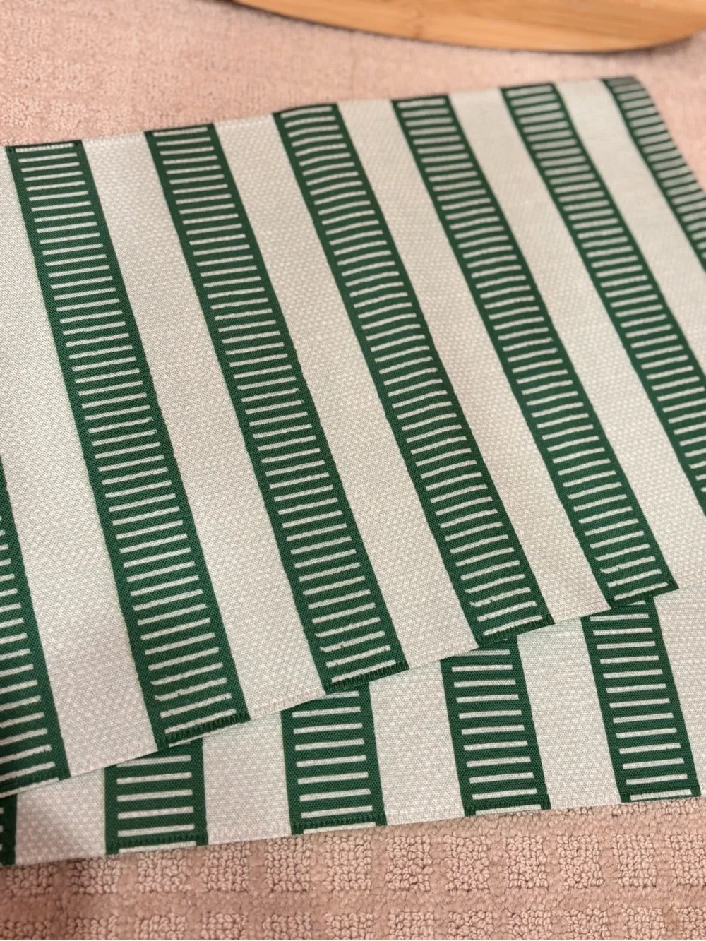 HelloFresh x Alison Brie Supper Club Kit CB2 Plates Geometry Stripe Placemats
